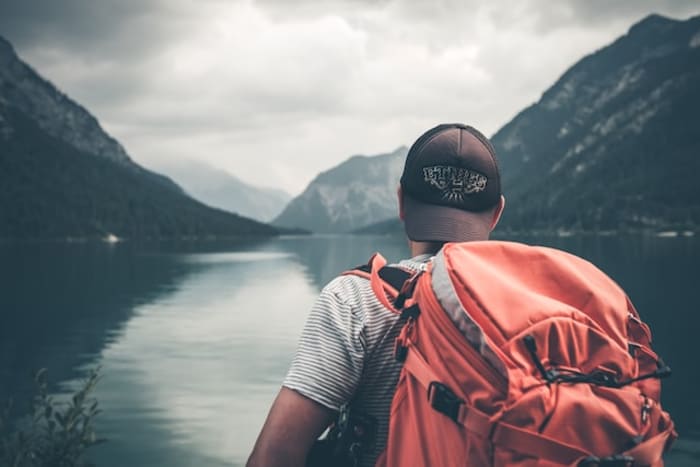 a man travelling