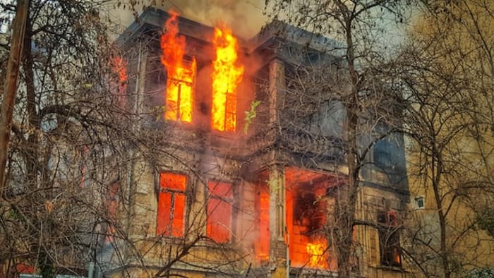 house on fire