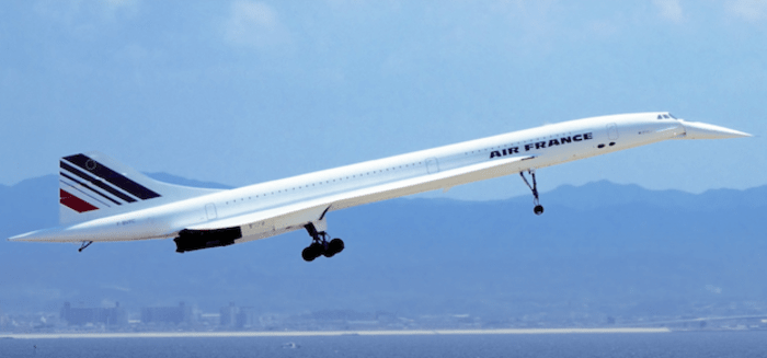 a flying British-French concorde