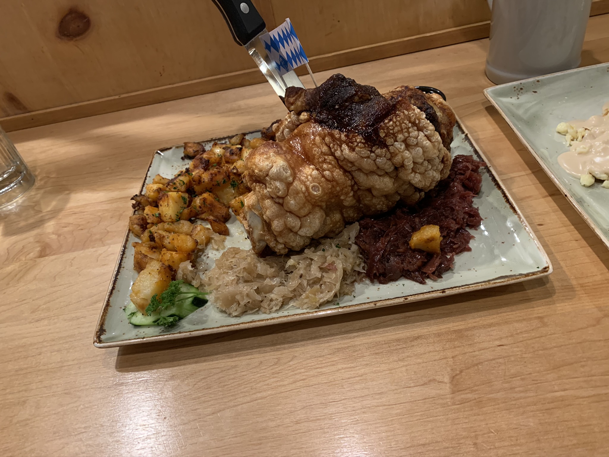 Picture of the Schweinshaxe at Andreas Keller in Leavenworth. Markus wanted some, but sorry, bud.