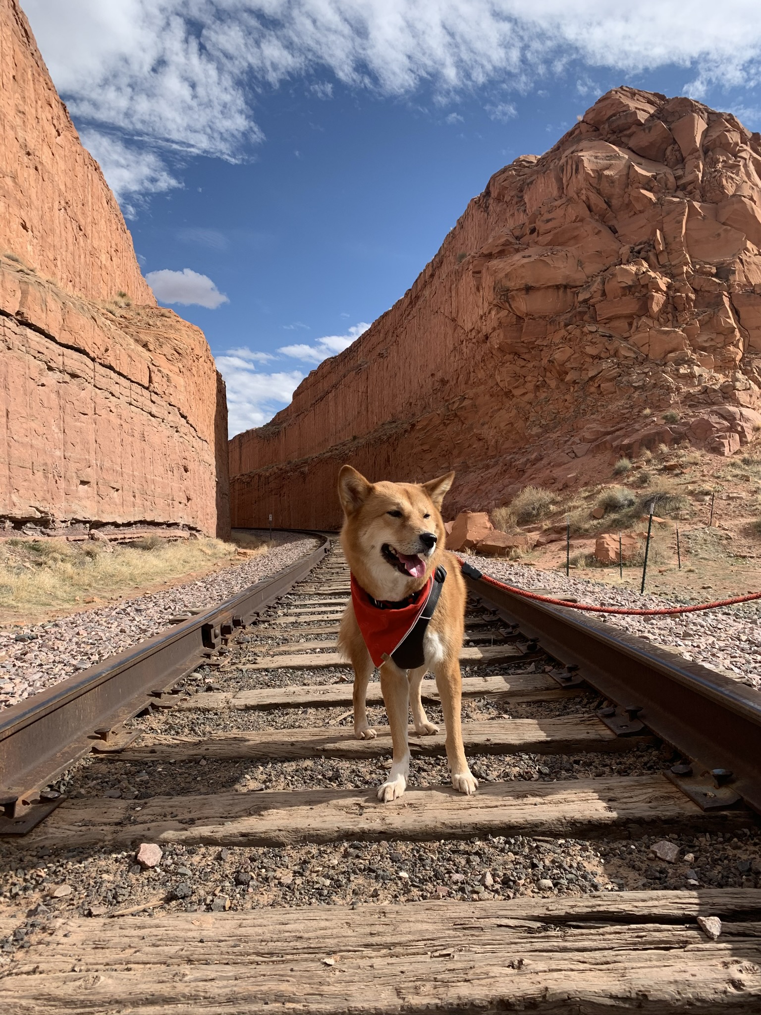 Markus taking a break from the hike on the Corona Arch & Bowtie Arch Trail at Bootlegger Canyon