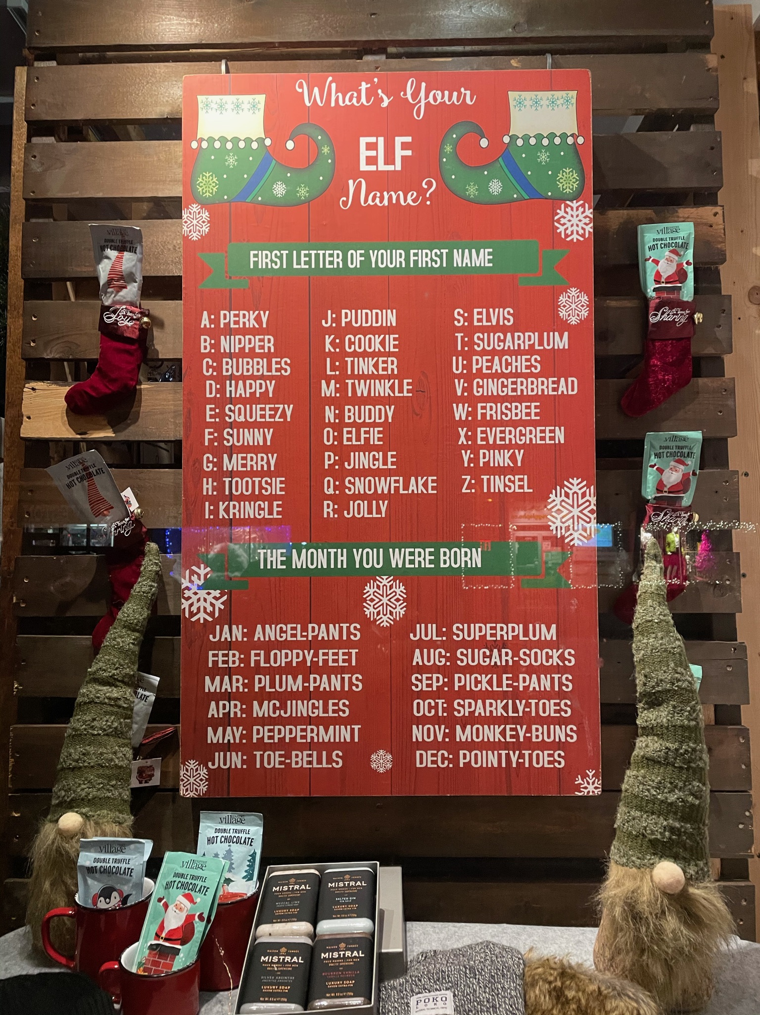 One of the shops in Steveston Village festively decorated. What’s your elf name?