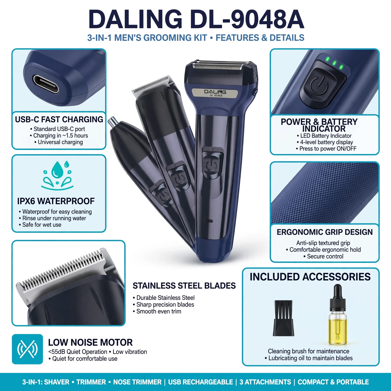 ماكينة حلاقة DALING 3 في 1 — 2