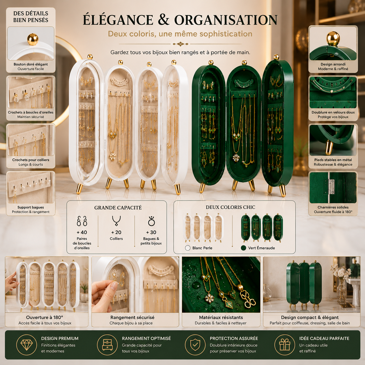Porte-Bijoux Pliable de Luxe — 2
