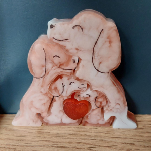 Dog Family 5-Piece Puzzle Figurine