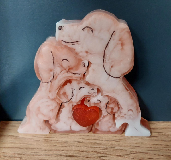 Dog Family 5-Piece Puzzle Figurine