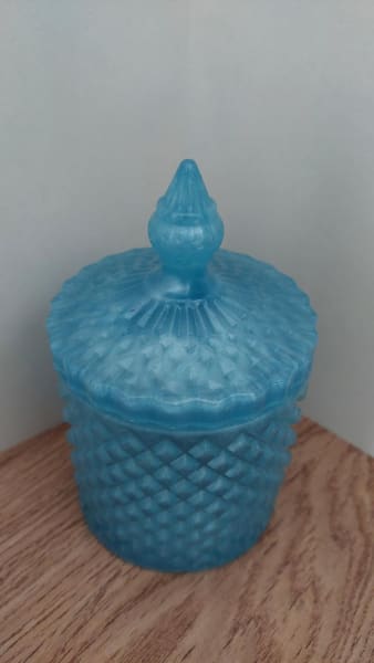 Blue Diamond-Cut Jar