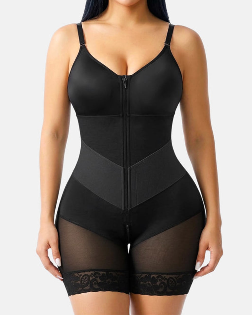 Tummy Control Fajas Shapewear with V-shape Sculpting Elastic Band