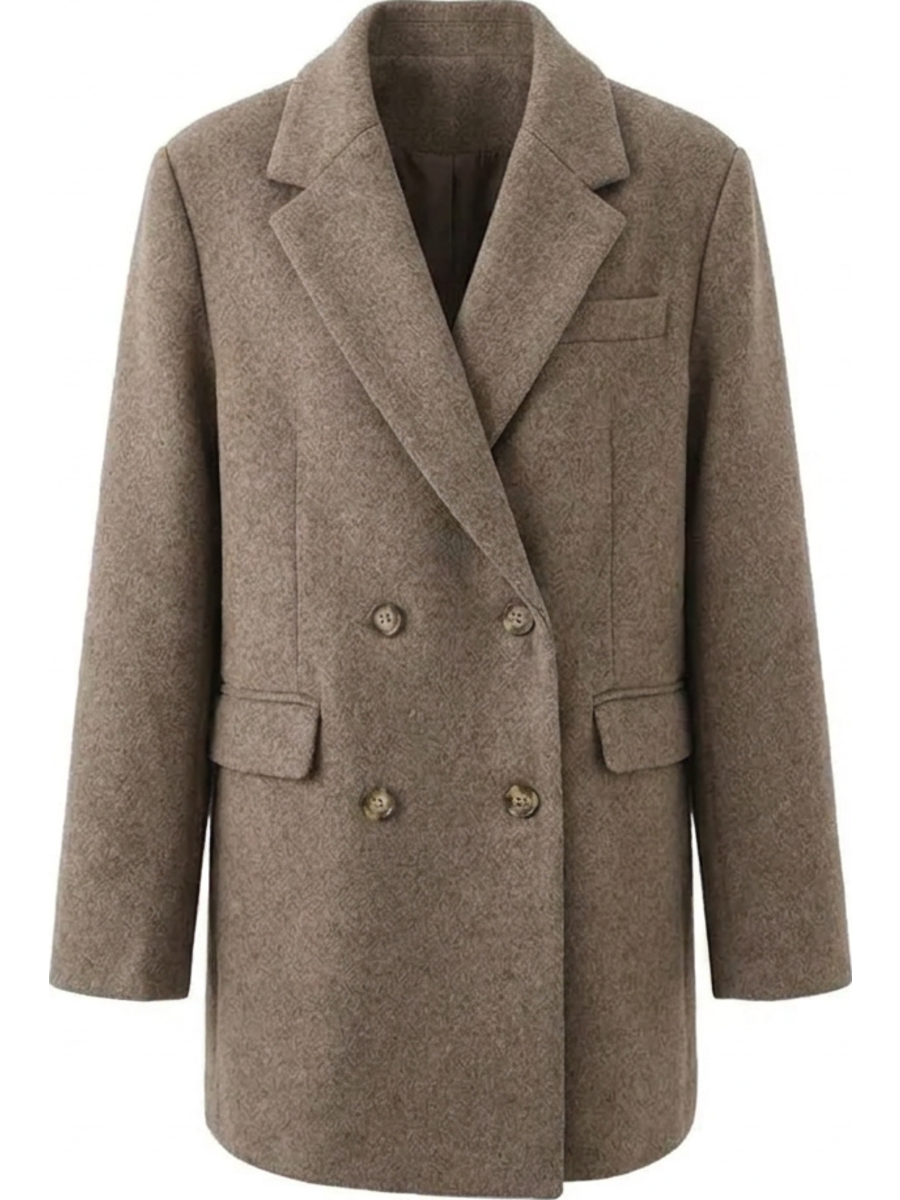 Wool Blend Long Coat