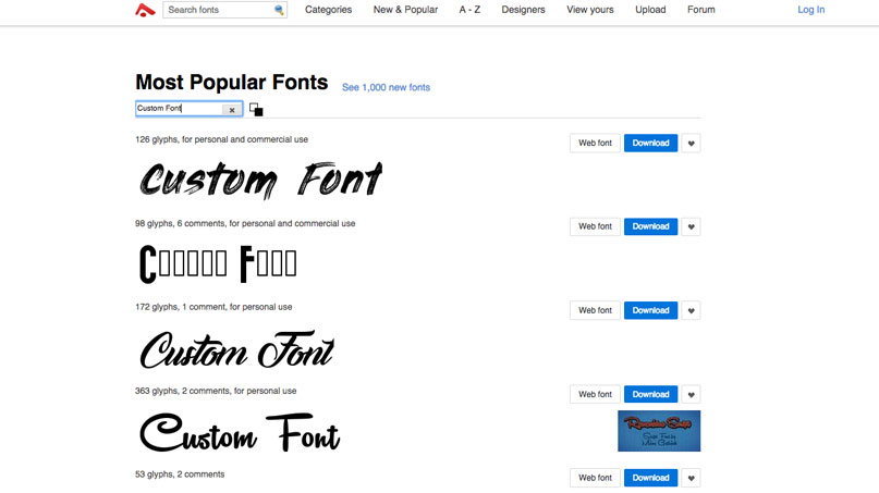 List Website Untuk Download Font Gratis