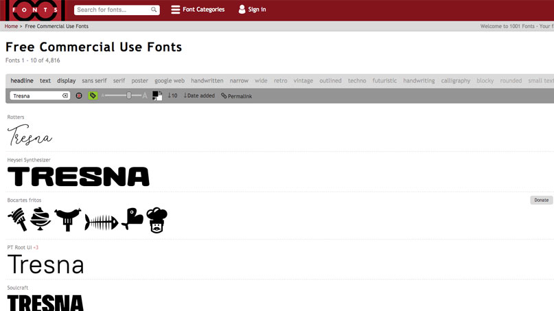 List Website Untuk Download Font Gratis