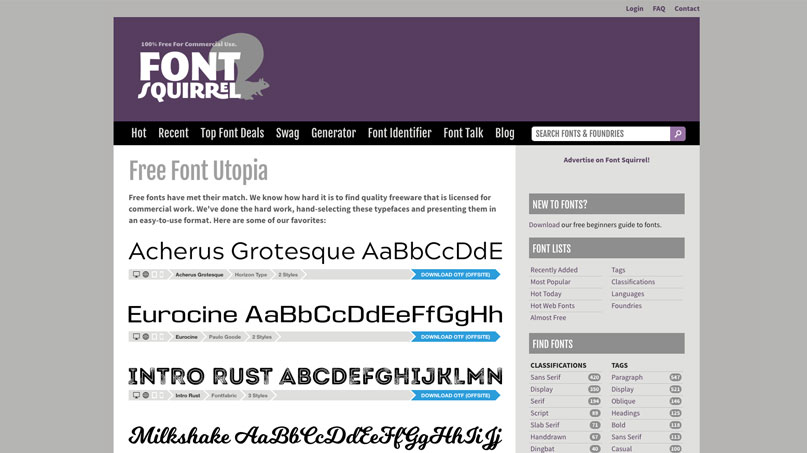 List Website Untuk Download Font Gratis