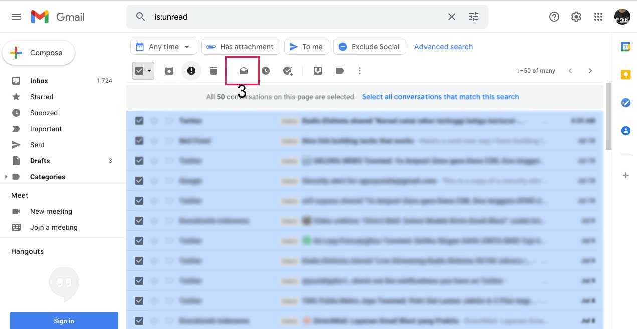 Cara membaca semua email di Gmail dengan mudah