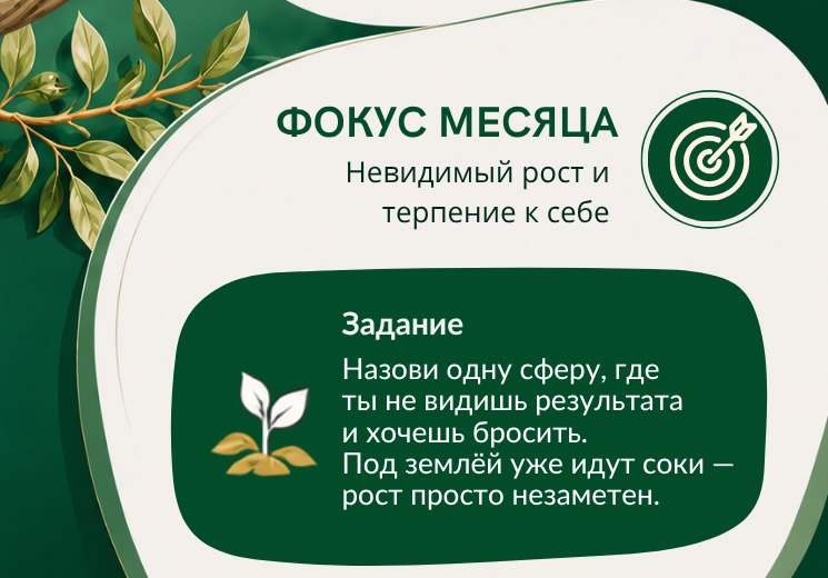 Блок «Фокус месяца» на странице календаря
