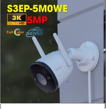Camera Wifi Imou ngoài trời Full Color IPC-S3EP-5M0WE (Bullet 3 5MP)