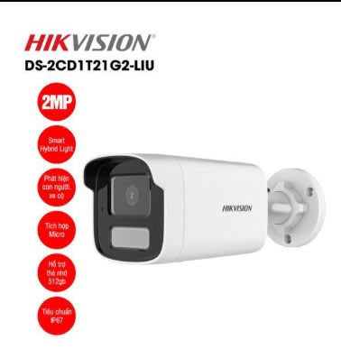 Camera IP 2MP thân trụ HIKVISION DS-2CD1T21G2-L-IU