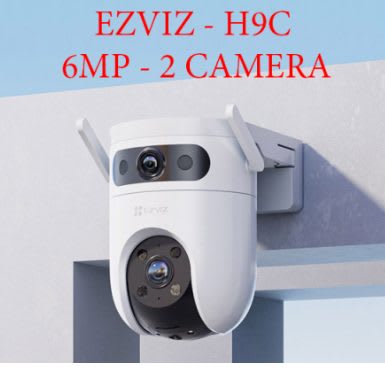 Camera EZVIZ Ngoài trời 2 mắt kép Cao cấp H9c (3M+3M) -6M