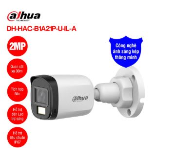 Camera HDCVI 2MP DAHUA DH-HAC-B1A21P-U-IL-A