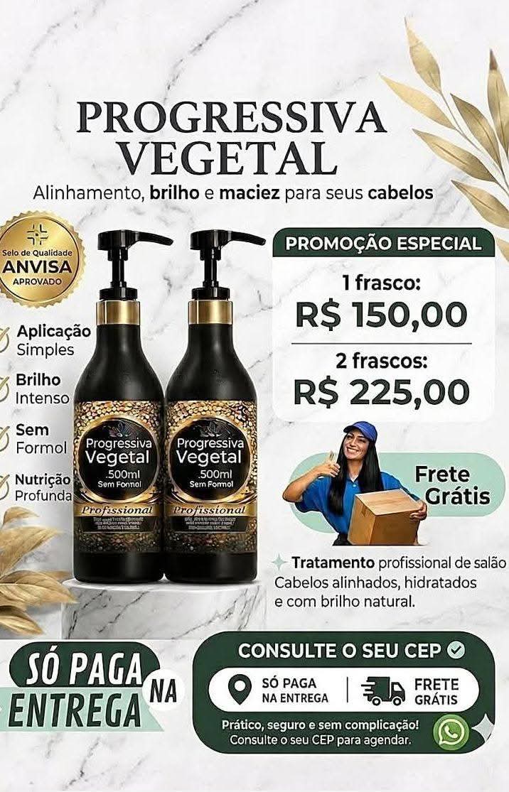 Progressiva Vegetal Sem Formol | Pague na Entrega