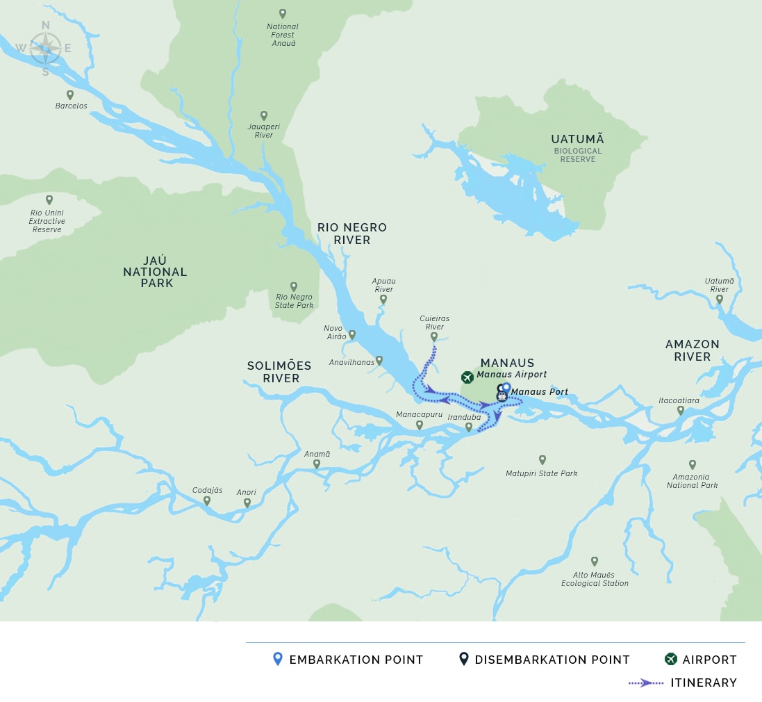 itinerary map