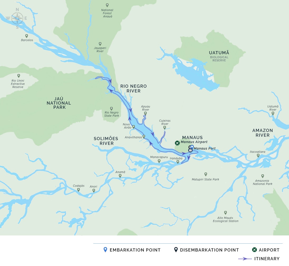 itinerary map