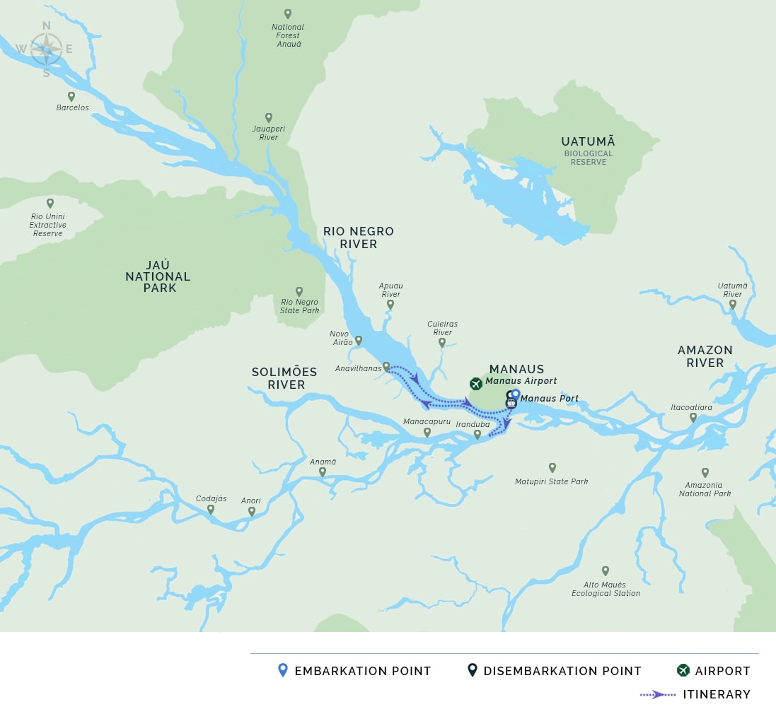 itinerary map