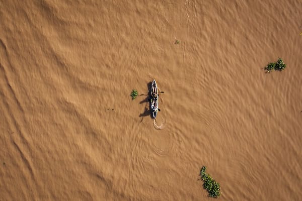 Aqua Mekong's 5-Day Mekong Explorer Upstream Day Four - Mekong River Drone View