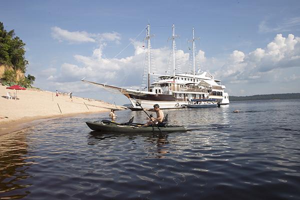 Desafio's 4-Day Maguari Expedition Cruise Itinerary Day Two - Kayaking on the River.