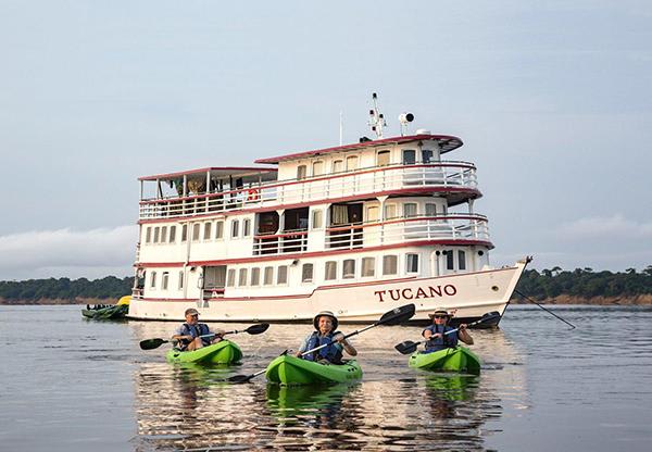 Tucano's 5-Day Cruise Itinerary Day Three - Kayaking along the river.