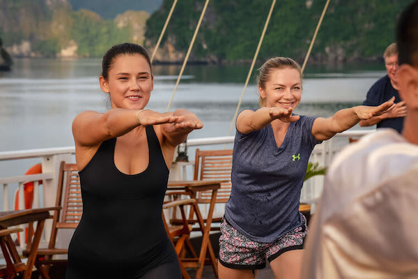 Violet's 3-Day Jewels of Halong Bay Day One - Morning Tai Chi Class