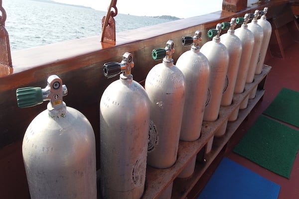 Lady Denok's 10-Day Komodo Cruise - Day Six - Nitrox Tanks for Diving