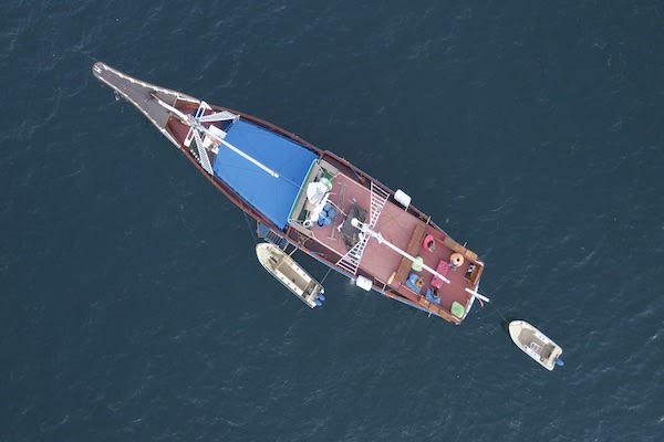 Lady Denok's 10-Day Komodo Cruise - Day Nine - Sundeck Drone View