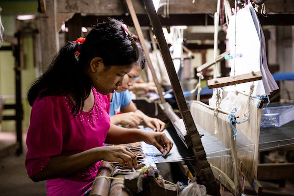 Sanctuary Ananda's 12-Day Mandalay to Yangon - Day Six - Traditional Weaving Shop