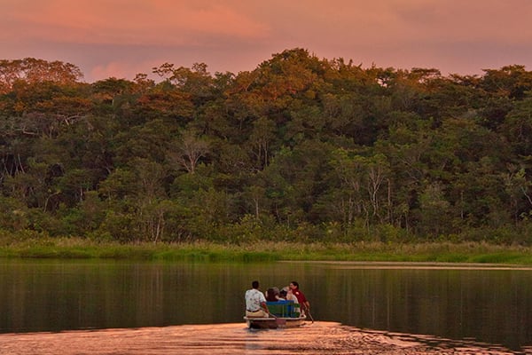 Napo Wildlife Center's Premium 4-Day Tour Day One - Boat Transportation.