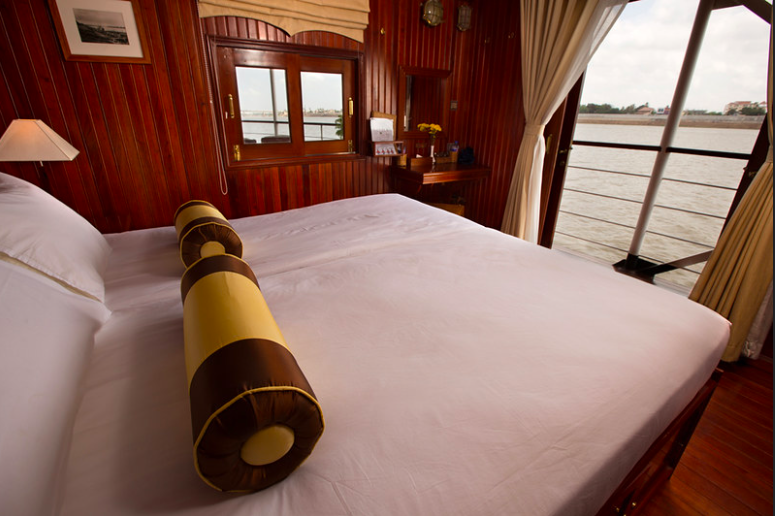 Angkor Pandaw's Upper Deck Stateroom