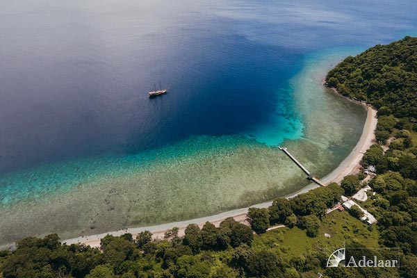 Adelaar's 12-Day Alor & The Forgotten Island: Maumere to Saumlaki - Day One - Boat Drone View