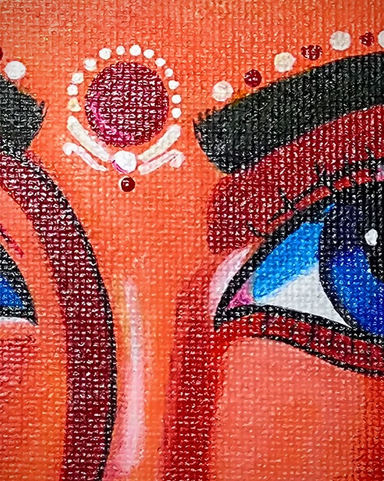 Radharani's beautiful Eyes — devotional painting by Monika Shukla