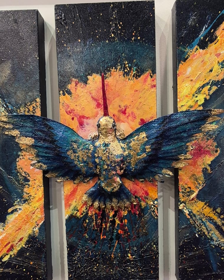 Free soul IV — original painting by Monika Shukla