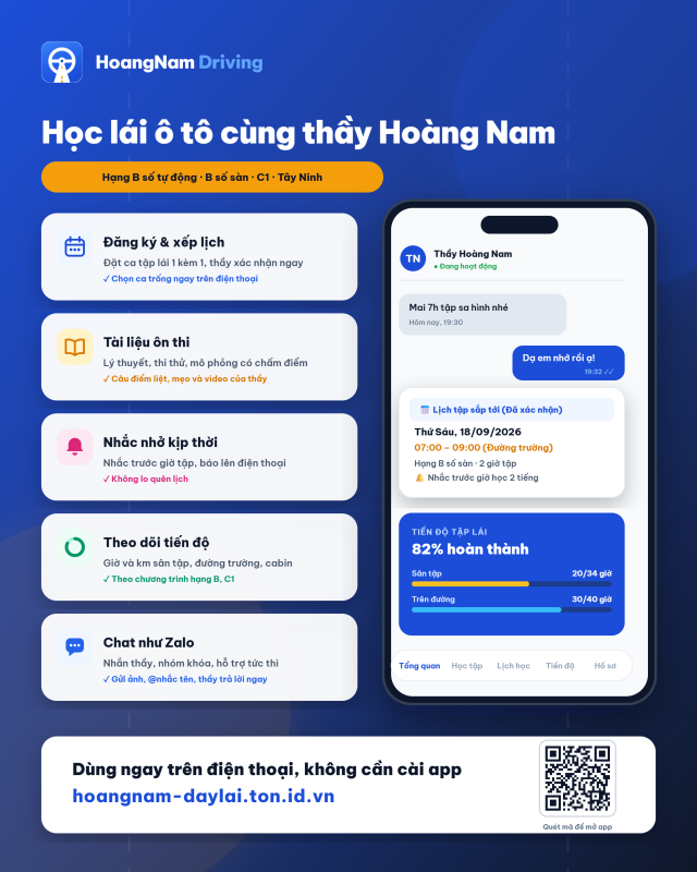 Quản lý dạy lái ô tô - hỗ trợ học viên 1