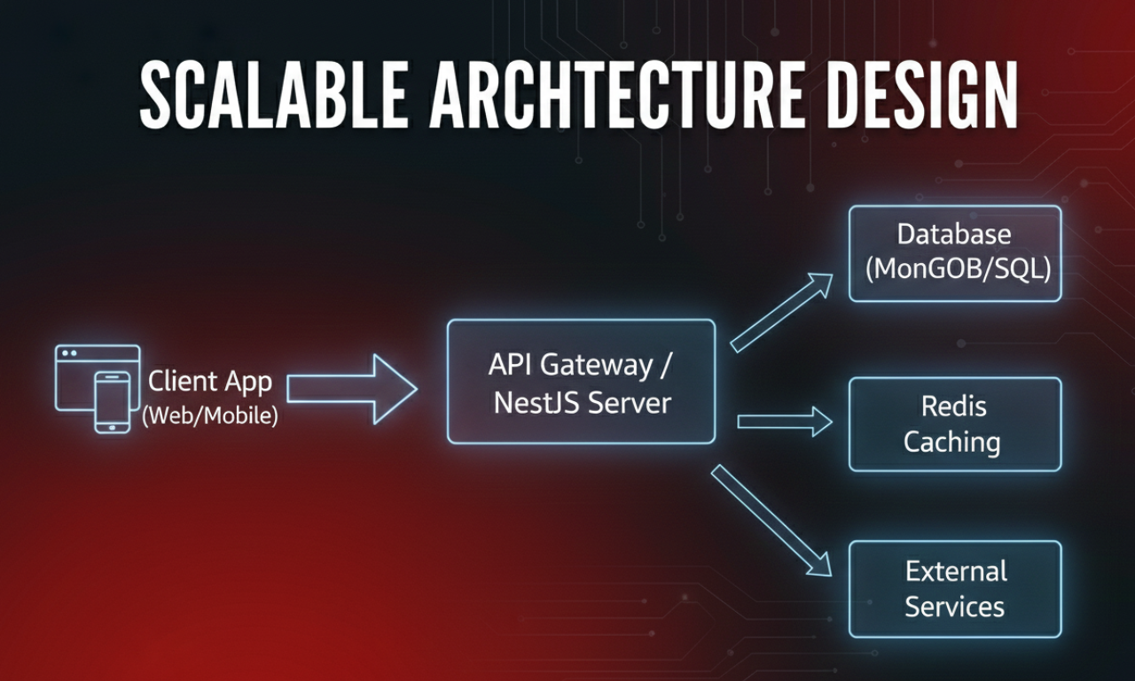Scalable Architecture Design — API Gateway to Databases and Redis