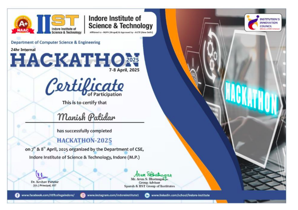 Internal Hackathon IIst 2025