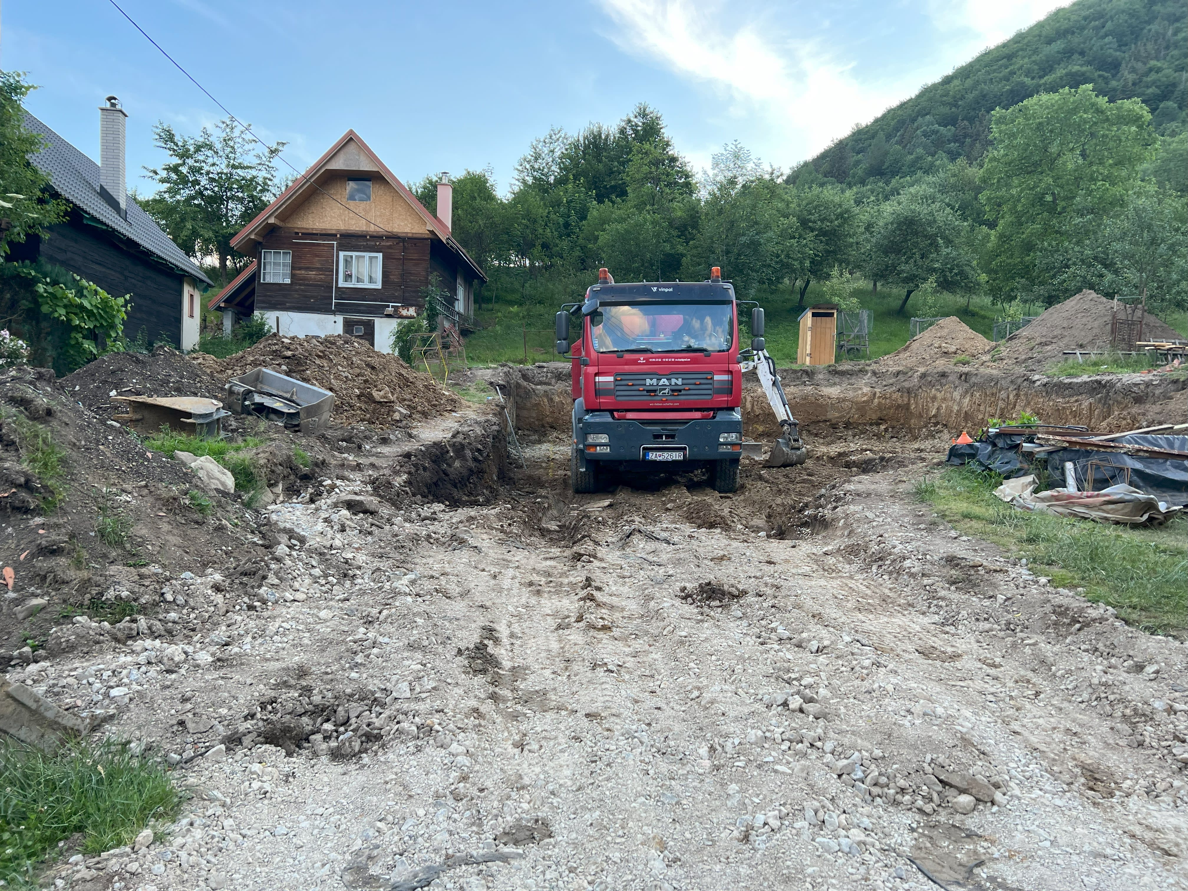 Realizácia firmy VINPOL, s. r. o. – Výkopové práce / bagrista – Belá