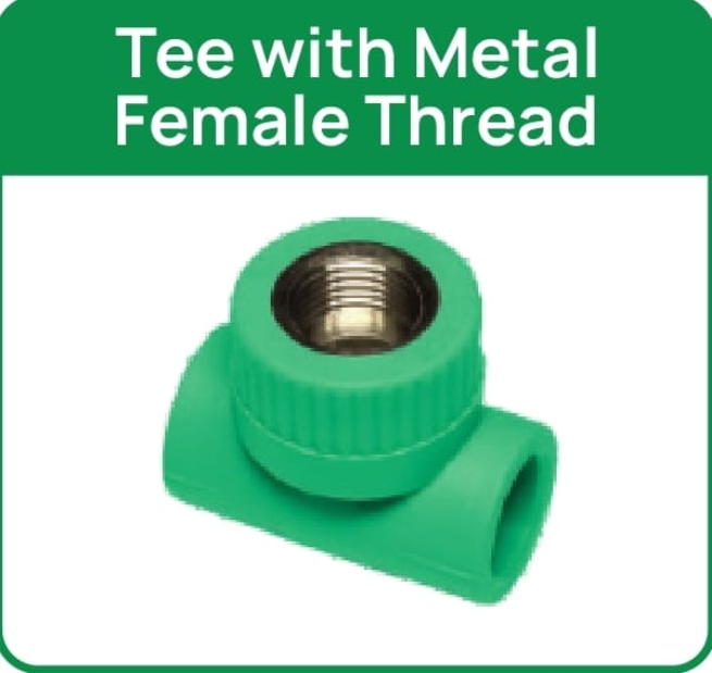 PPRC Female Tee Polydex 25x1/2''