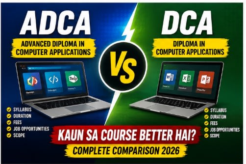 ADCA vs DCA: Kaun Sa Computer Course Better Hai? Complete Comparison 2026
