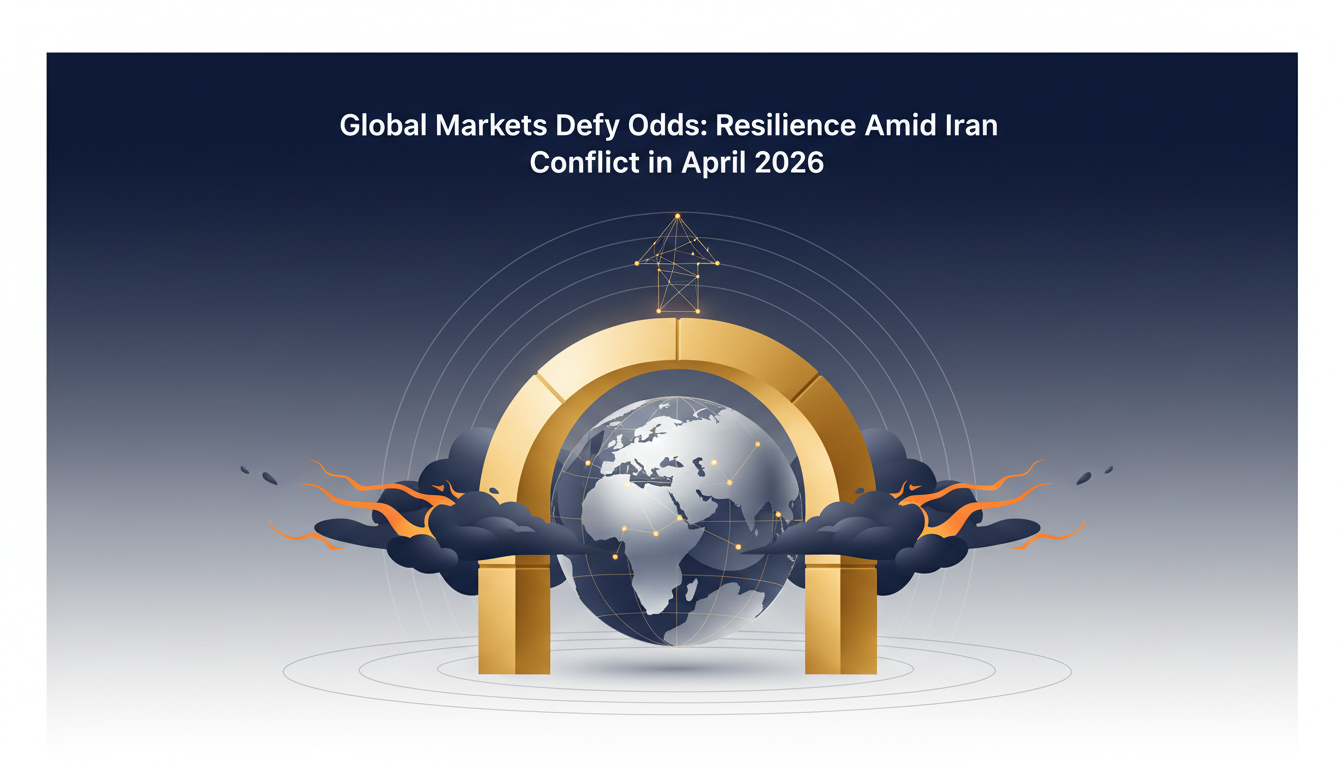 Hero illustration for article: Global Markets Defy Odds: Resilience Amid Iran Conflict in April 2026