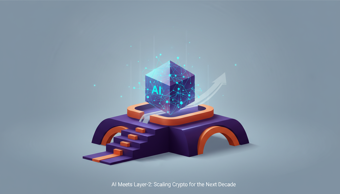 Hero illustration for article: AI Meets Layer-2: Scaling Crypto for the Next Decade