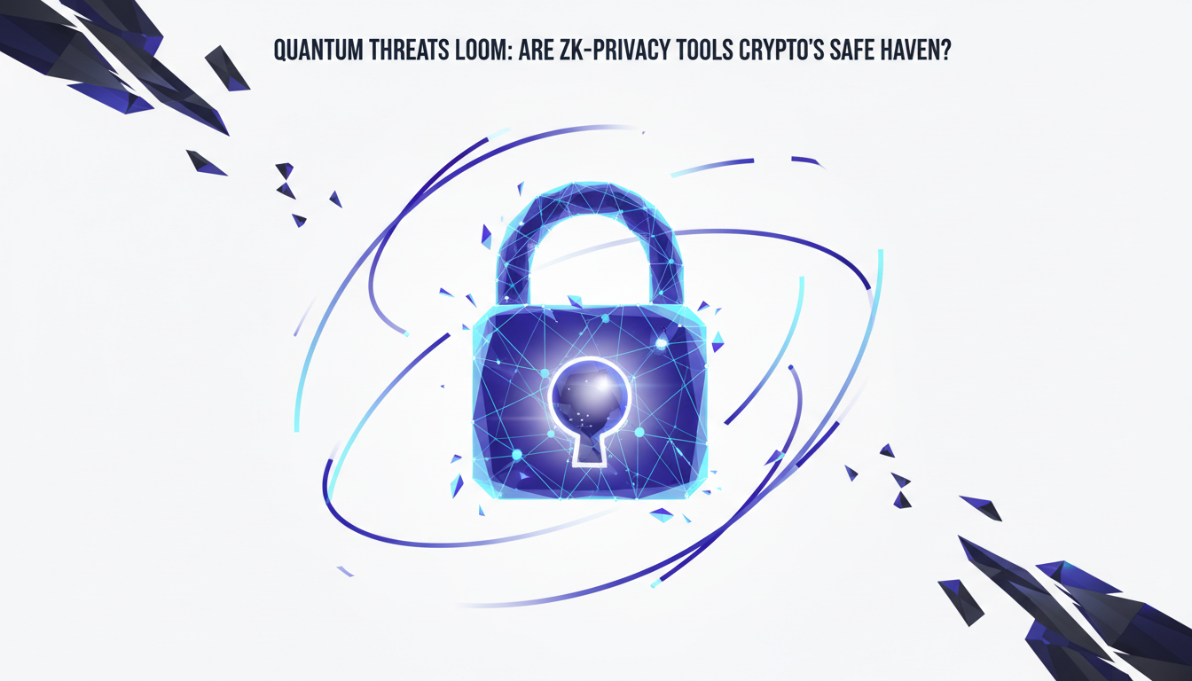 Hero illustration for article: Quantum Threats Loom: Are ZK-Privacy Tools Crypto's Safe Haven?