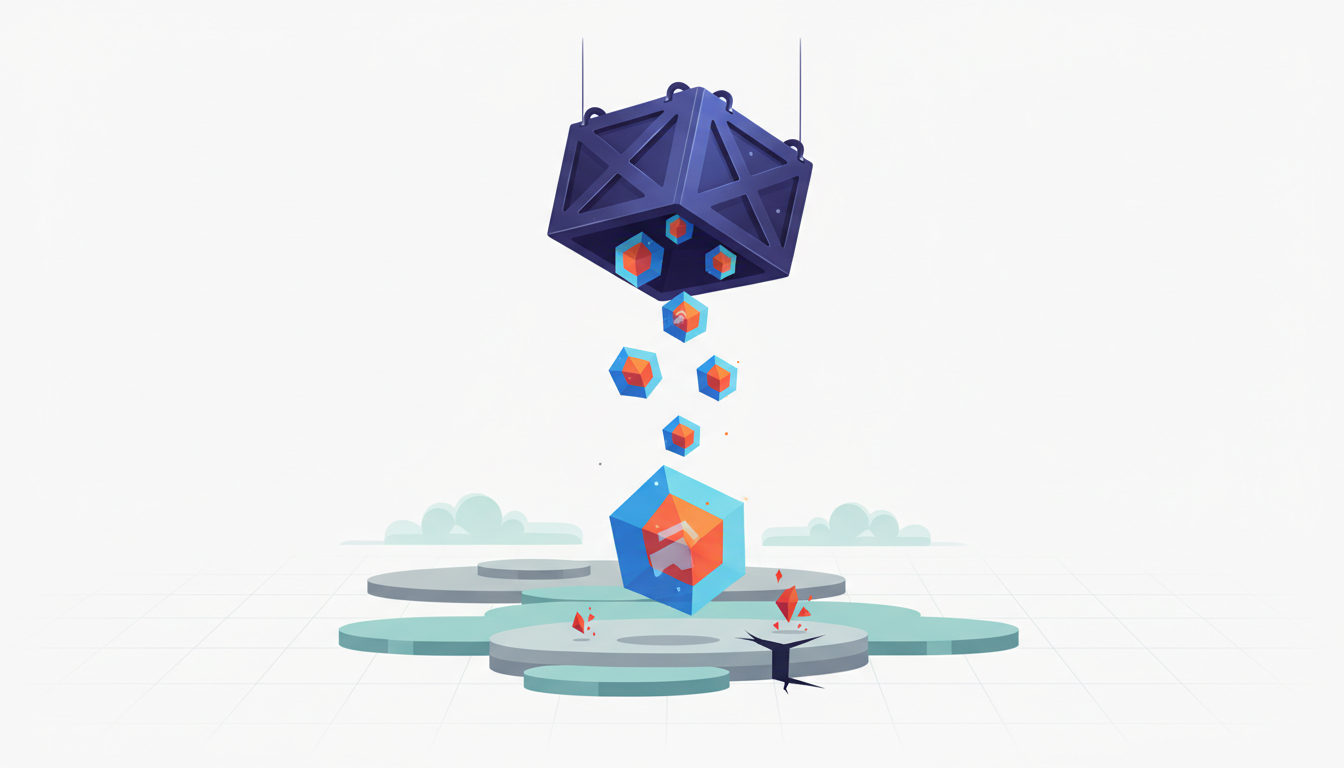 Hero: A vibrant digital landscape of cryptocurrency tokens raining down from a blockchain network sky, with investors catching them in wallets