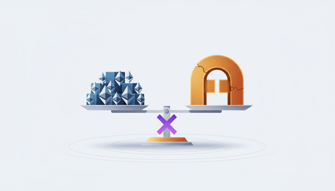 Hero: A digital illustration of a decentralized network with Arbitrum's logo at the center, surrounded by Ethereum tokens and a backdrop of chaotic governance discussions