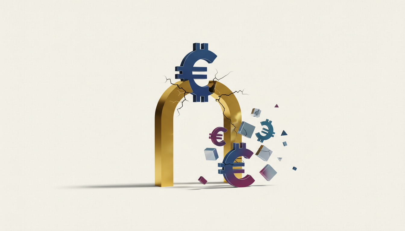 Hero: Diverging crypto sectors shown as split blockchain networks with regulatory documents overlaying a Bitcoin price chart and DeFi security alerts from May 2026